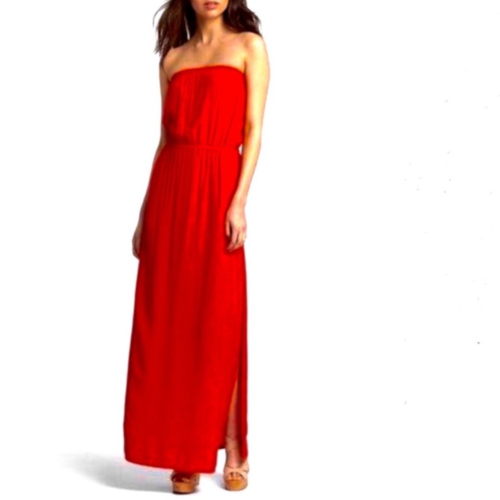 SPLENDID | Strapless maxi dress. Made in USA